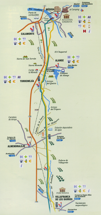 Ruta Via de La Plata Tramo 5 - Villafranca de Los Barros - Torremejia - Merida